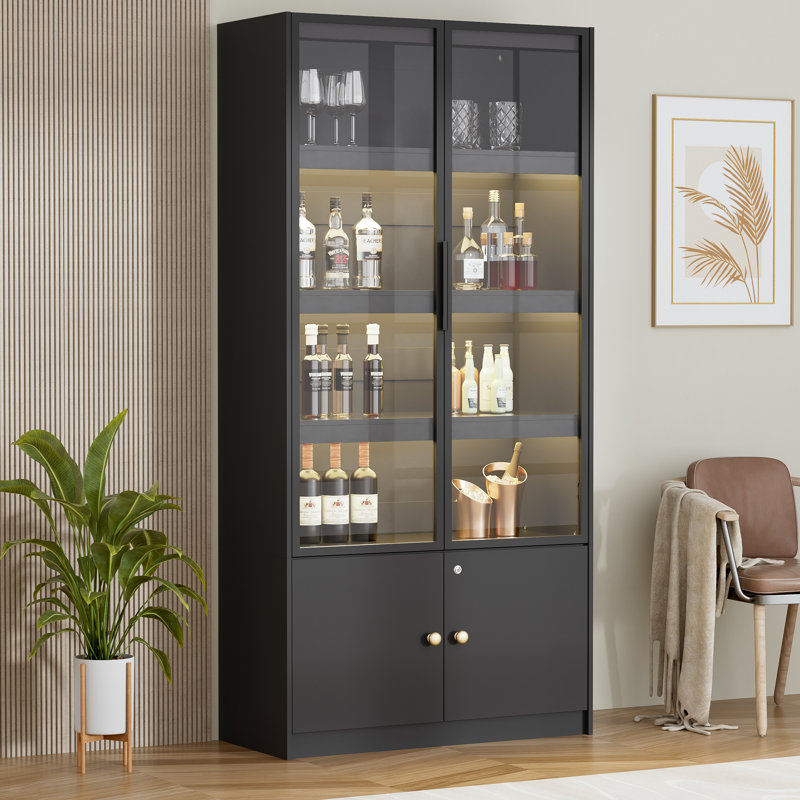 Large display cabinet with glass doors hotsell